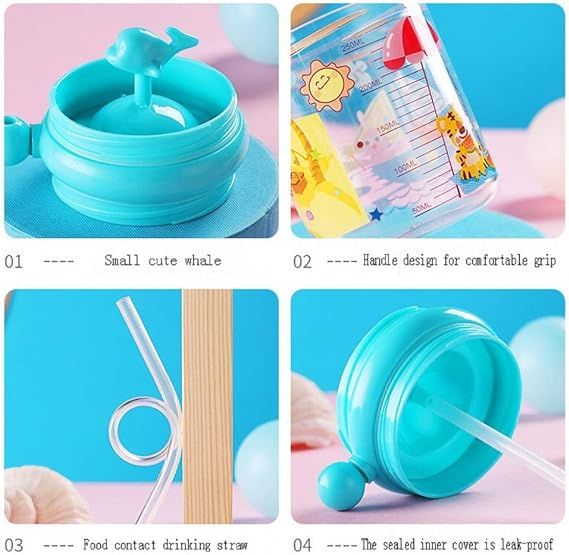 Straw Water Bottle for Kids – Leak-Proof