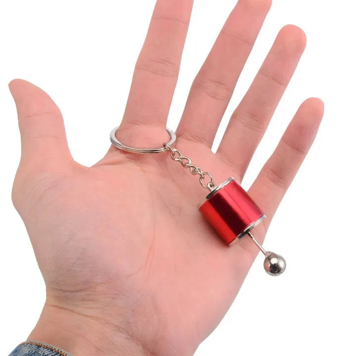 6-Speed Manual Gearbox Metal Car Keychain