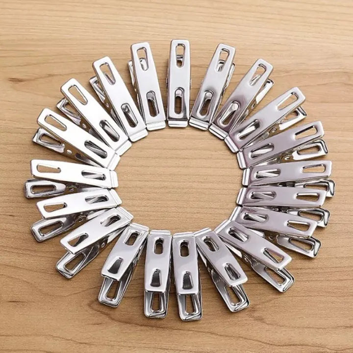 20PCS Multipurpose Stainless Steel Clothes & Laundry Clips