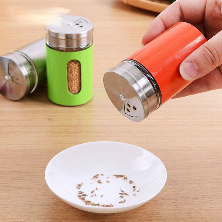 1Pc Glass Spice Jar Shaker for Salt, Pepper & Herbs