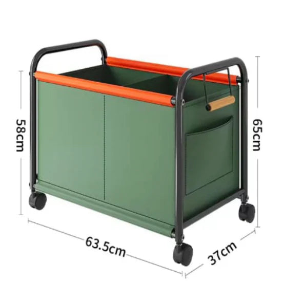 Kids Toy Storage Box with 4 Wheels Rolling Organizer