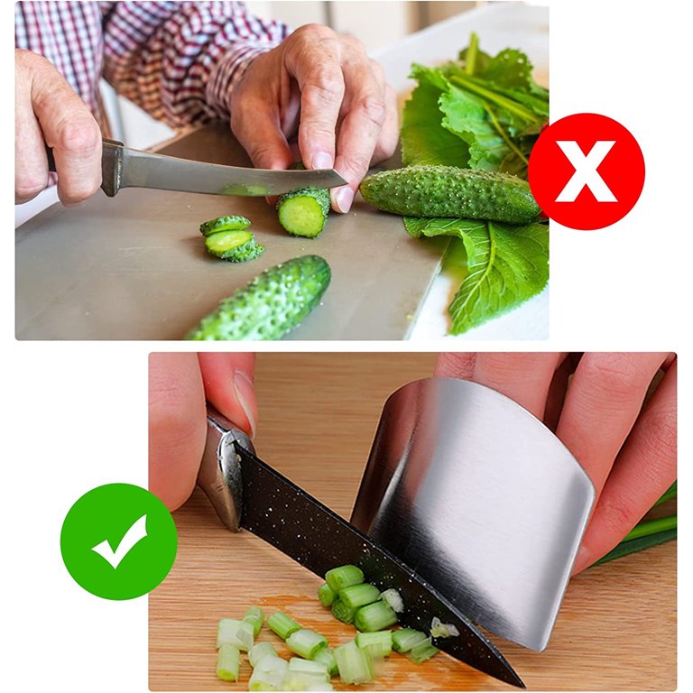 Stainless Steel Finger Guard Knife Cut Protector - 1Pc