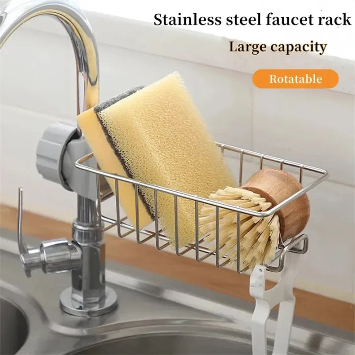 Rotatable Stainless Steel Sink Drainer & Storage Rack