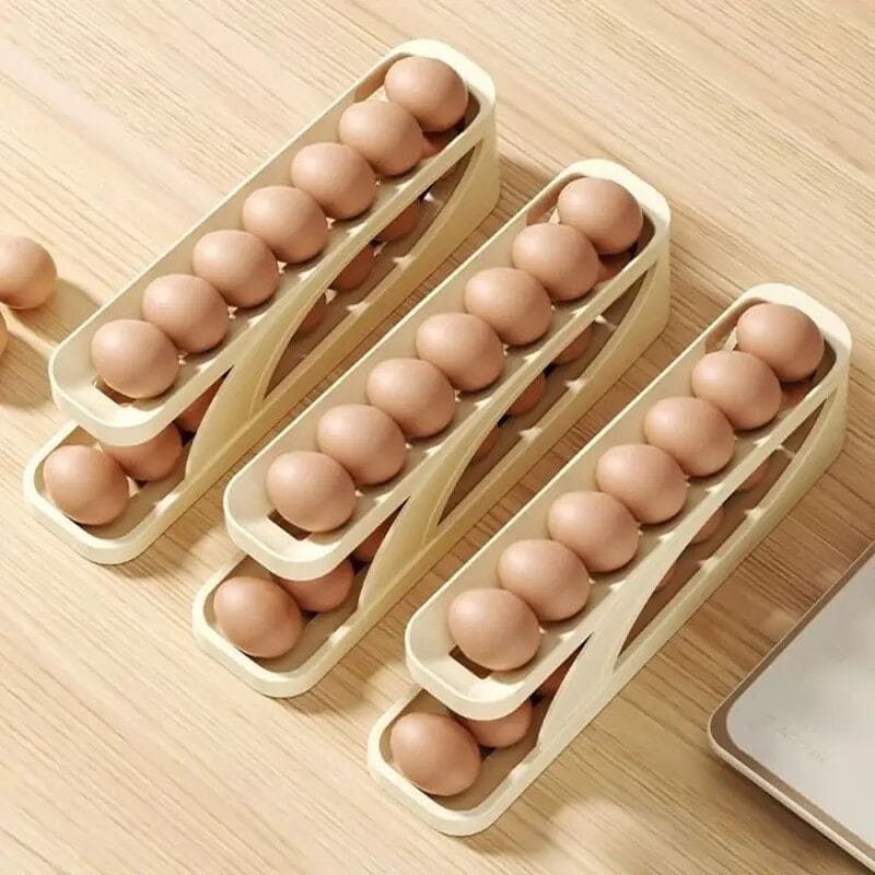 Smart Automatic Rolling Egg Dispenser Rack Tray
