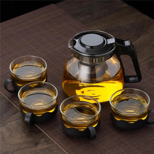 900ml Heat Resistant Glass Tea Pot with Filter