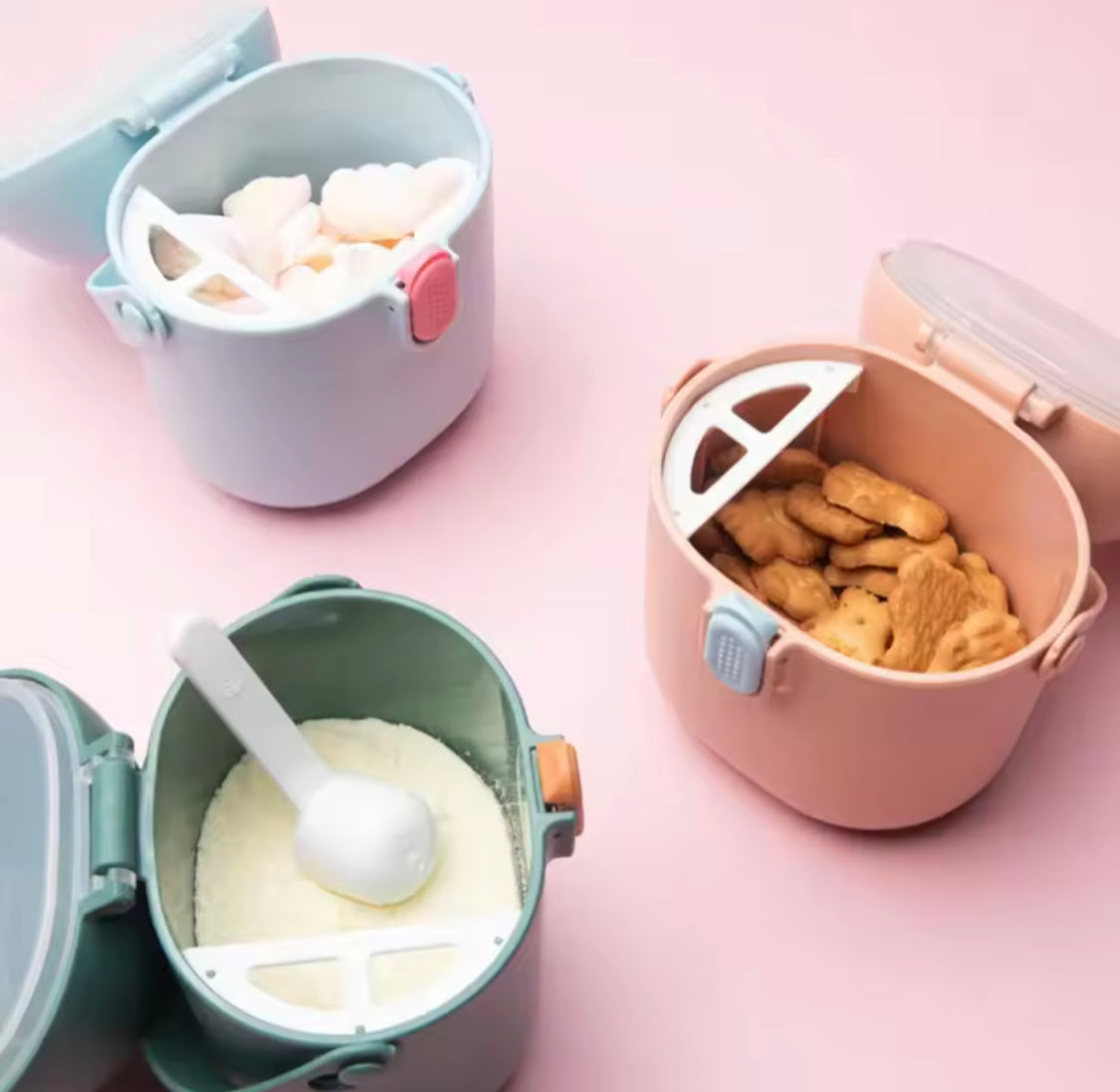 Baby Milk Powder Container with Spoon Box