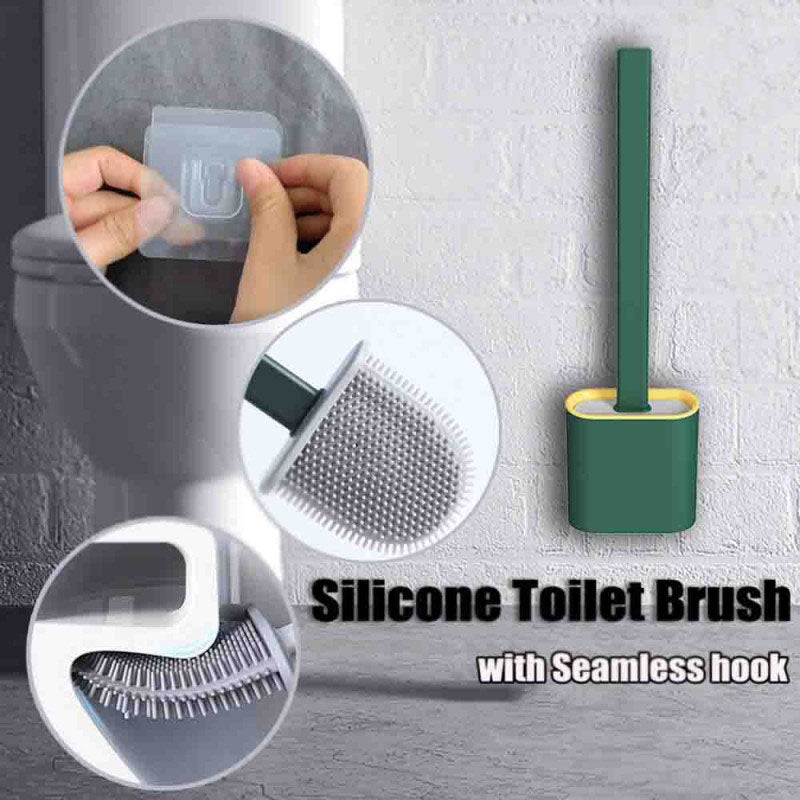 Toilet Brush Cleaner WC Cleaner Flexible Toilet Brush With Quick Drying Holder