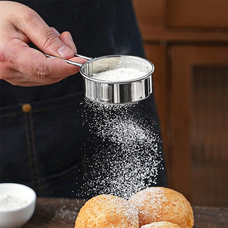 3Pcs Stainless Steel Strainer Set Mini Powder Sieve Set