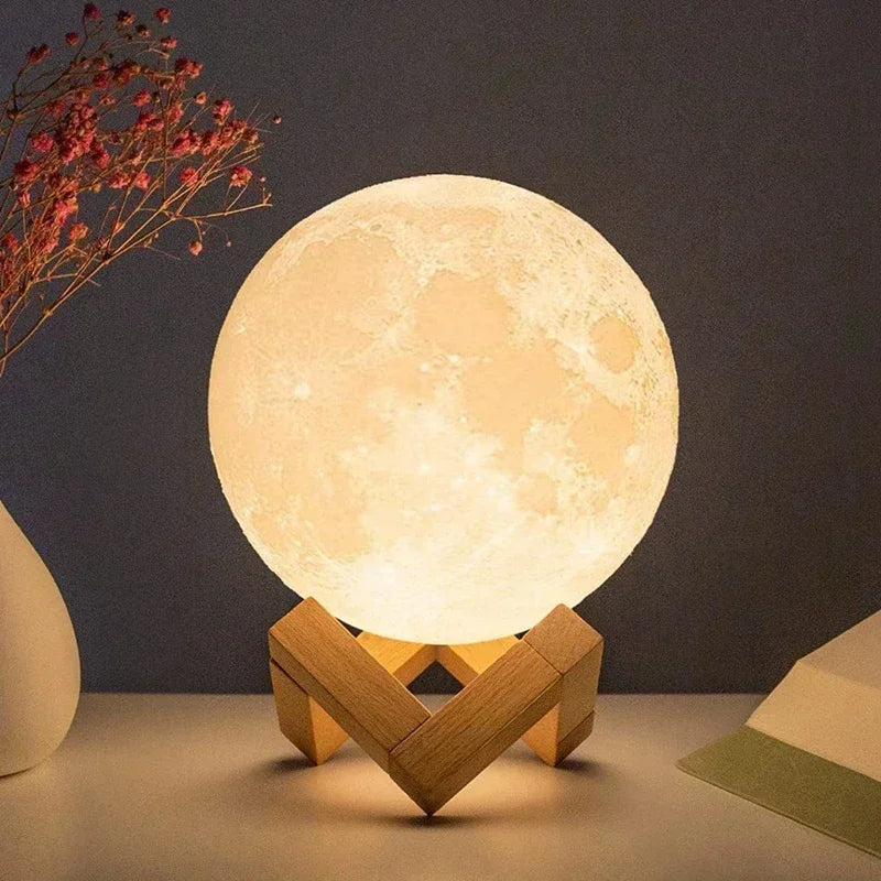 3D Print Moon Lamp LED Night Light Decor