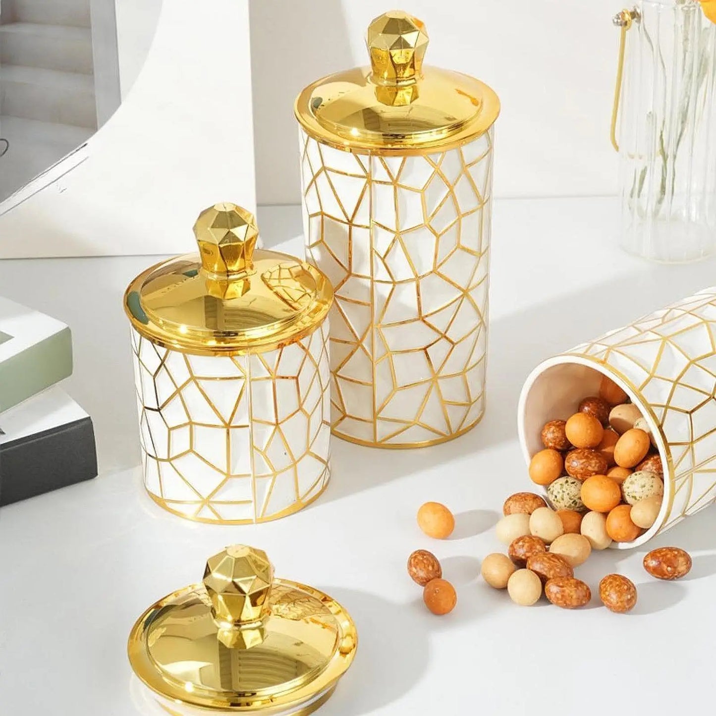 3PCS Airtight Heavy Plastic Kitchen Storage Jars
