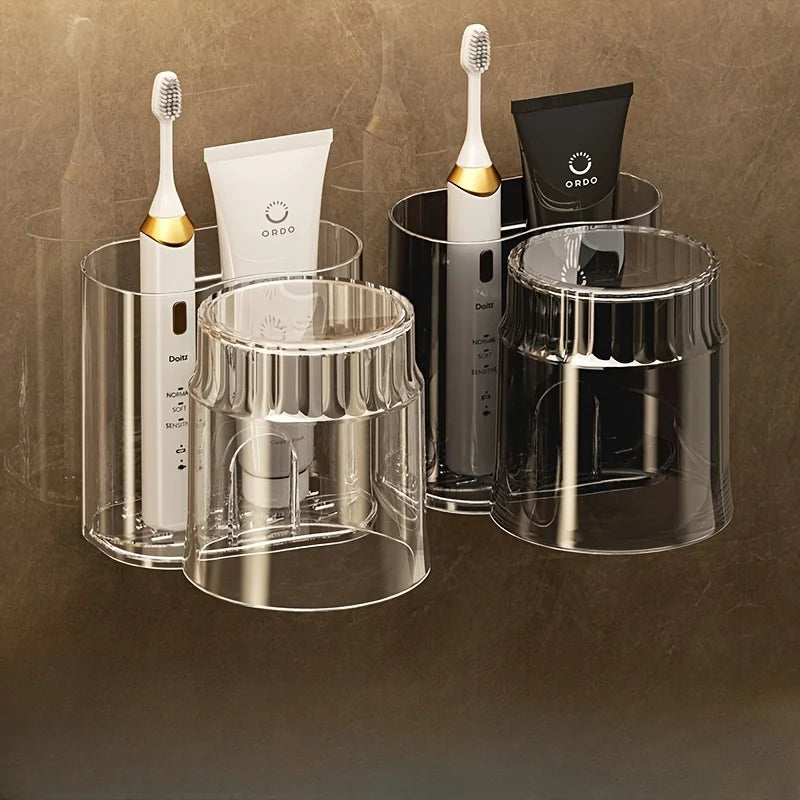 Wall Mounted Toothbrush and Toothpaste Holder
