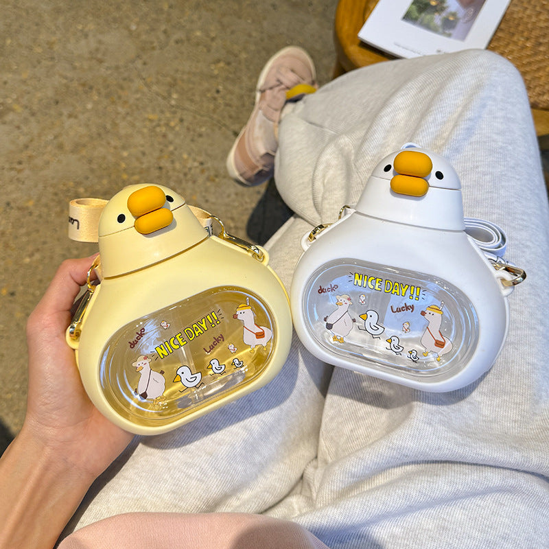 500ml Cute Duck Kids Water Bottle – Portable