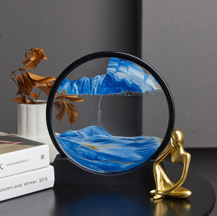 3D Quicksand Hourglass – Rotating Sand Art Frame