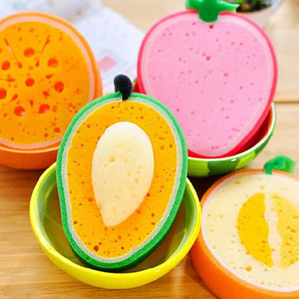 Cute Fruit Shaped Kitchen Cleaning Sponge