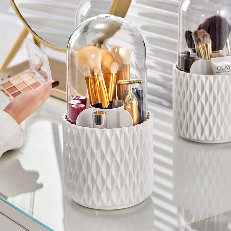 360 Rotating Makeup Brush Holder Organizer Stand