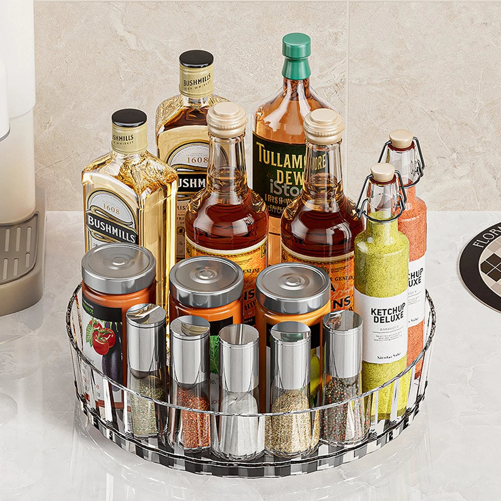 360° Rotating Spice Rack Storage Organizer