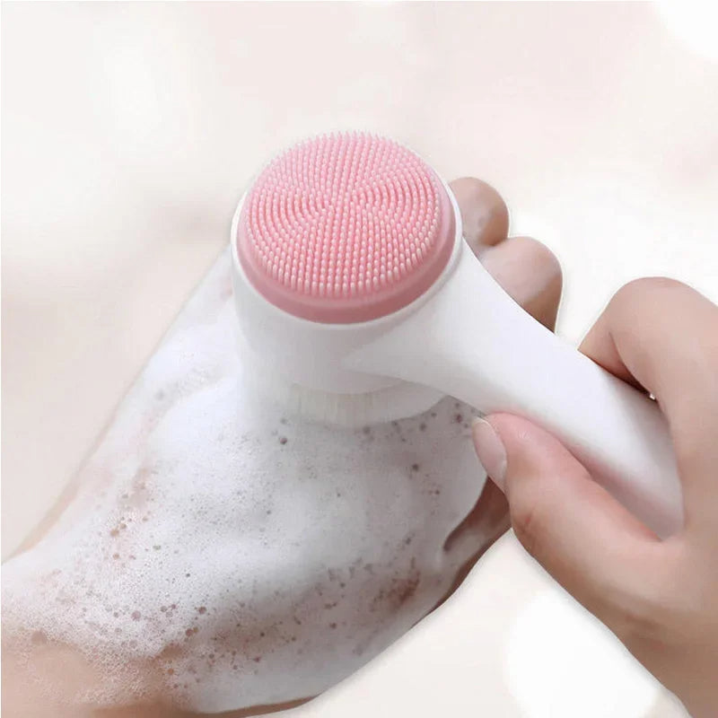 Silicone 2 in 1 Double Sided Facial Cleaning Brush