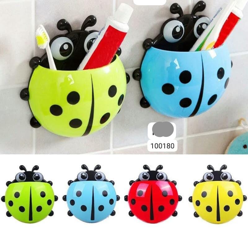 Attractive Ladybird Toothbrush Holder for Bathroom Wall