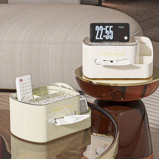 Modern Multifunction Cosmetic Organizer with Tissue Box