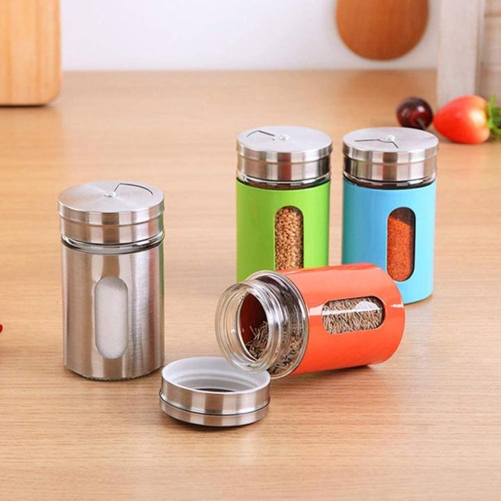 1Pc Glass Spice Jar Shaker for Salt, Pepper & Herbs