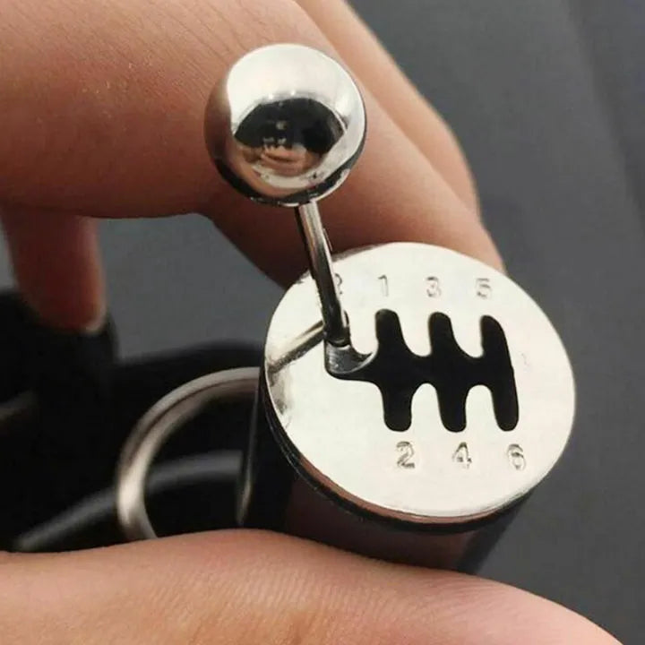 6-Speed Manual Gearbox Metal Car Keychain