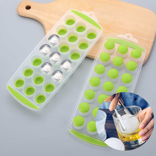 3d Silicone Ice Cube Tray 21 Round Shape Silicone Plastic Chocolate Mold Maker