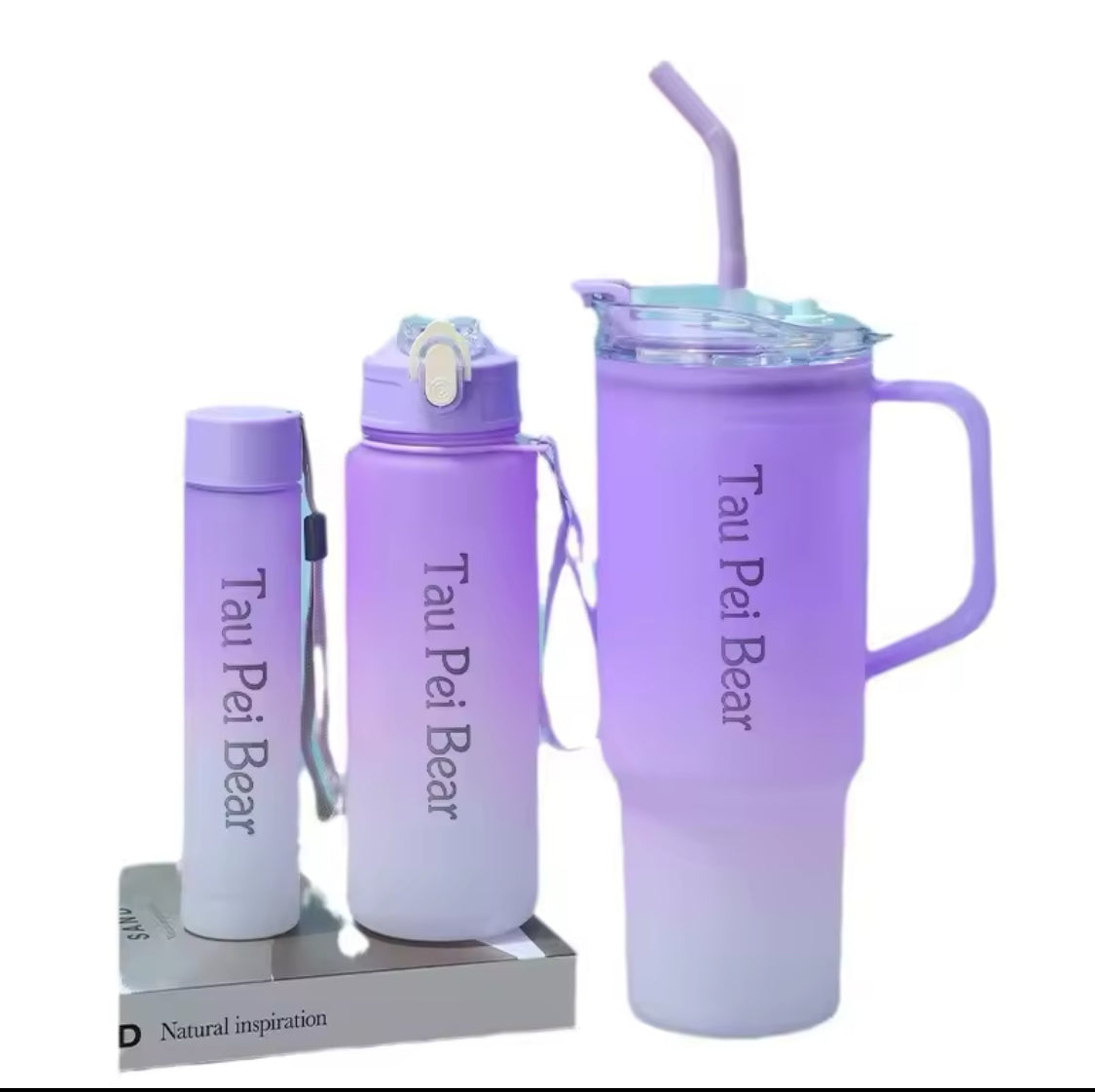 3pcs Large Capacity Sports Water Bottle Set