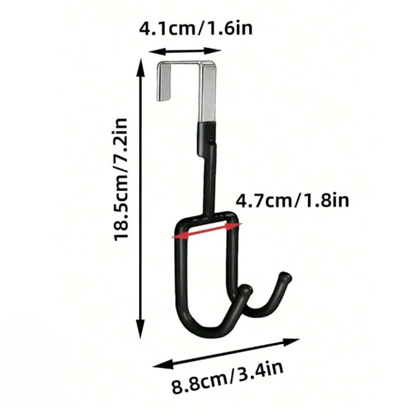 Double Door Hook Hanger with Soft Rubber ( 1pc )