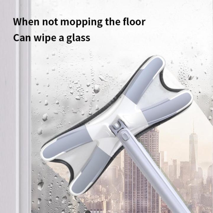 X-Type Flat Floor Mop with Microfiber Pads