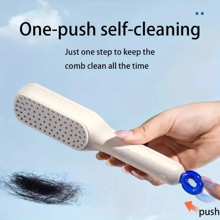 Self-Cleaning Telescopic Hair Brush & Massage Comb