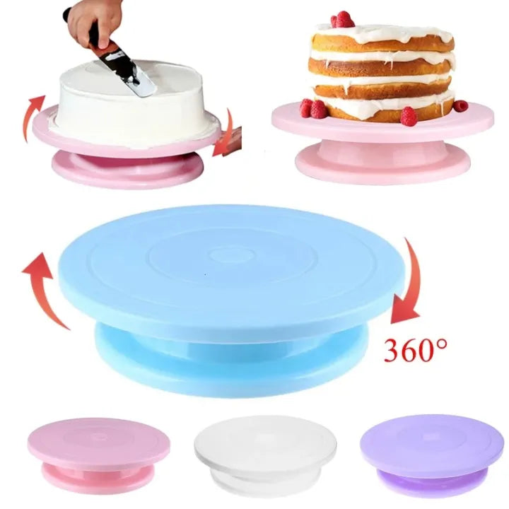 360° Rotating Non-Slip Cake Turntable Stand for Baking & Decorating