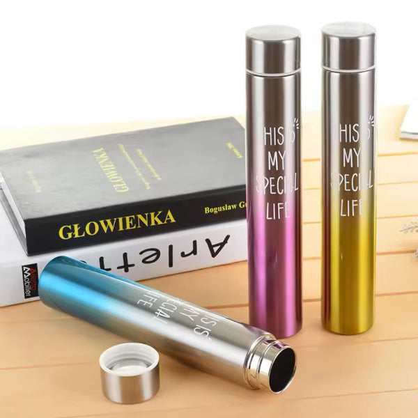 330ml Slim Thermos Water Bottle – Stainless Steel Travel Flask