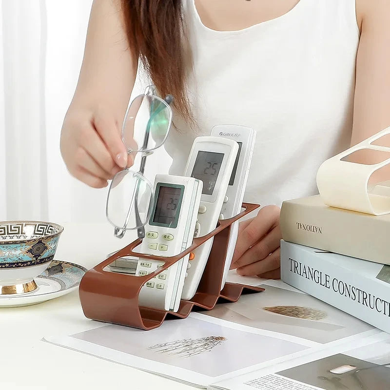 Remote Control Storage Holder – 4-Slot Desktop Organizer