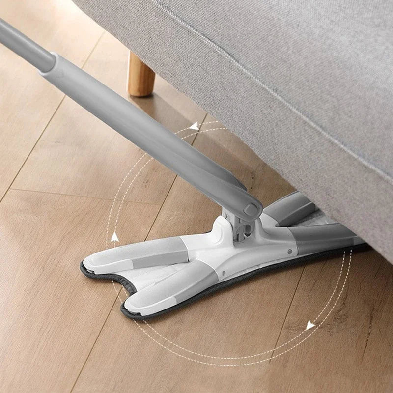 X-Type Flat Floor Mop with Microfiber Pads