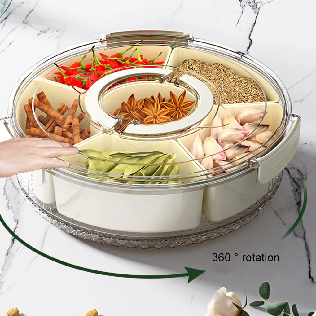 360° Rotating 6-Position Kitchen Spice Dispenser