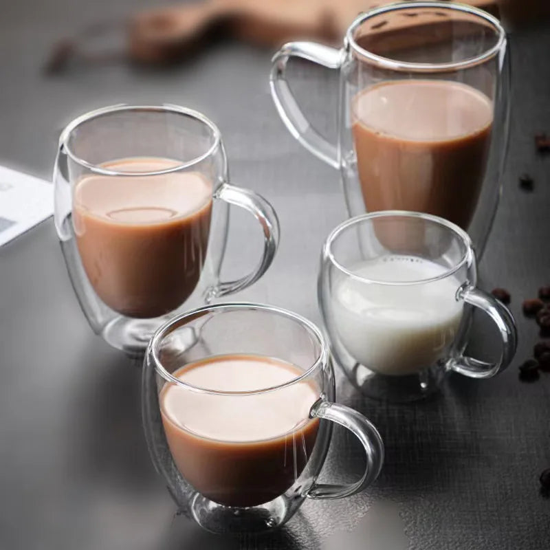 350ml Double Wall Insulated Glass Cup
