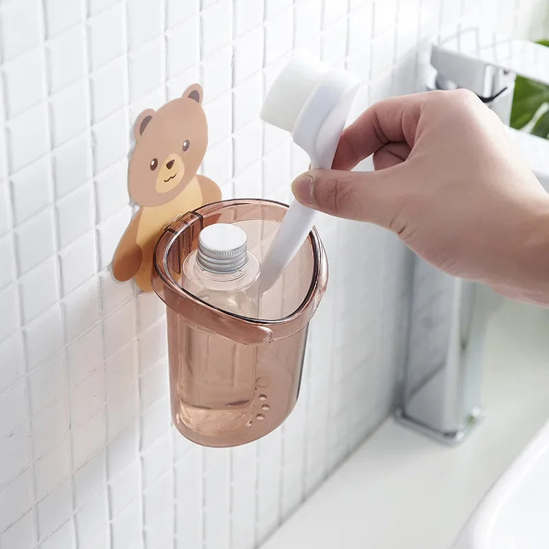 Cartoon Wall Mount Toothbrush Holder 1Pc
