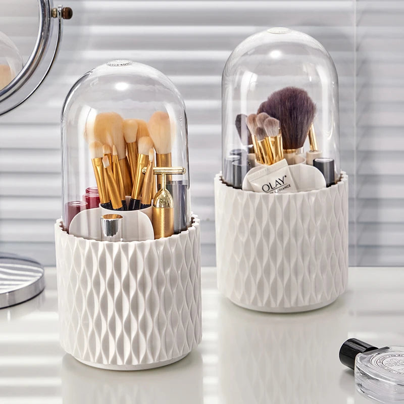 360 Rotating Makeup Brush Holder Organizer Stand
