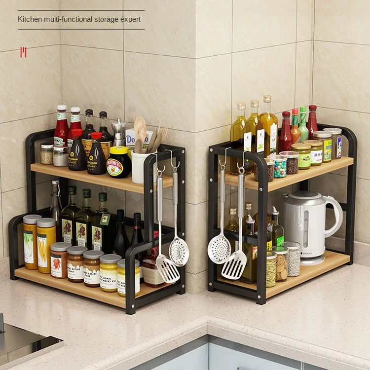 Stainless Steel Counter-tops Kitchen Storage Shelf