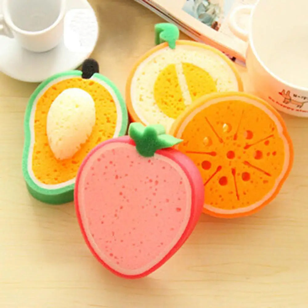 Cute Fruit Shaped Kitchen Cleaning Sponge