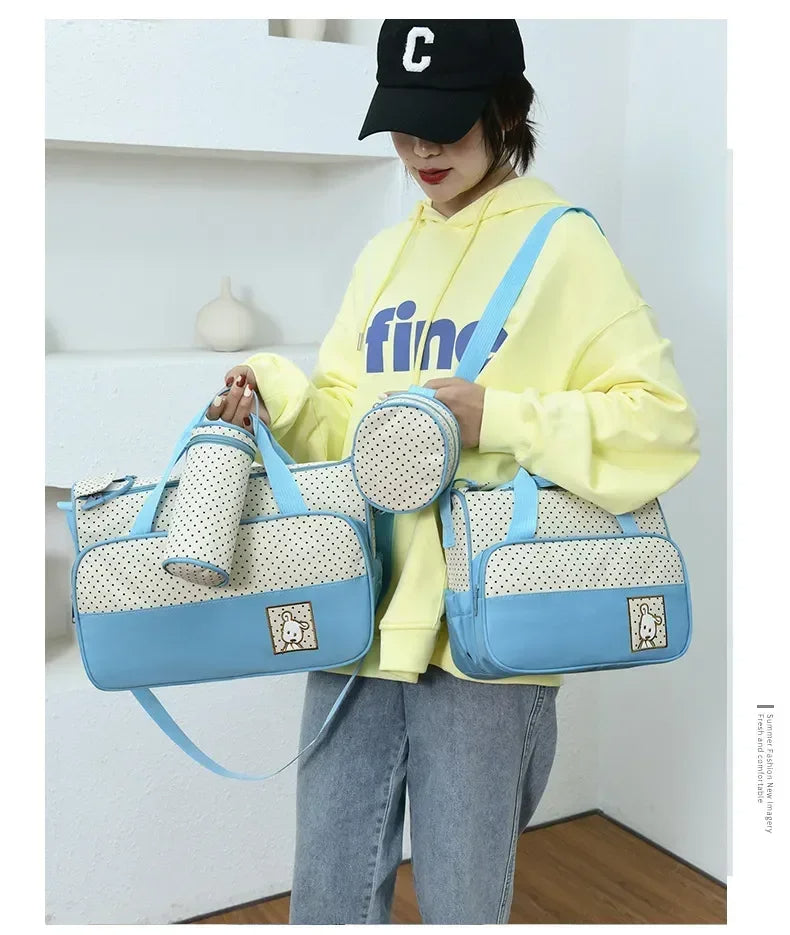 5PCS Large Capacity Mummy Baby Bag Set Organizer