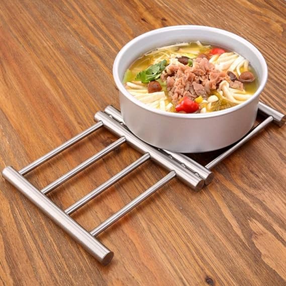Expandable Stainless Steel Hot Pot Rack – Heat Mat