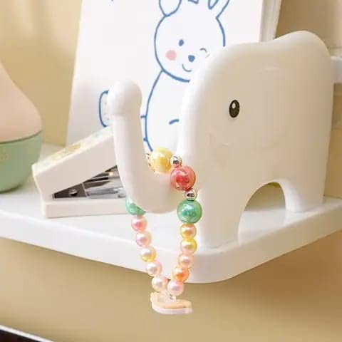 Elephant Wall Mounted Self Adhesive Shelf