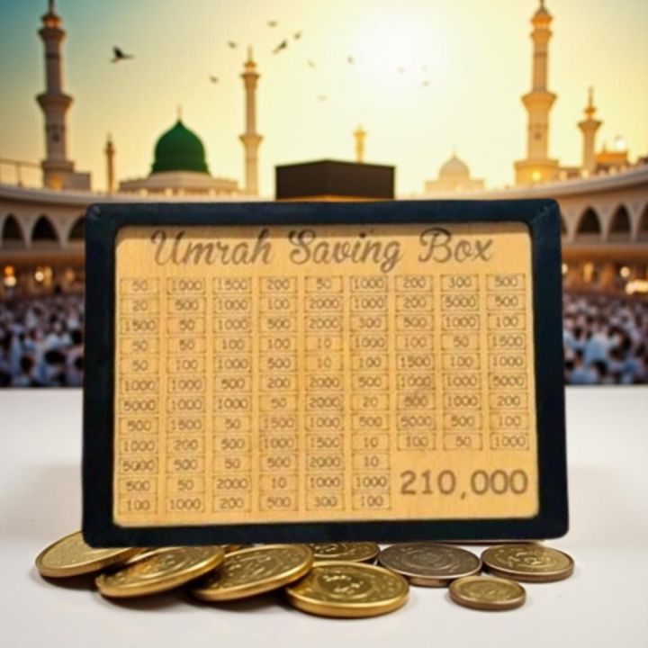 Islamic Umrah Saving Box – 280-Day Coin Bank