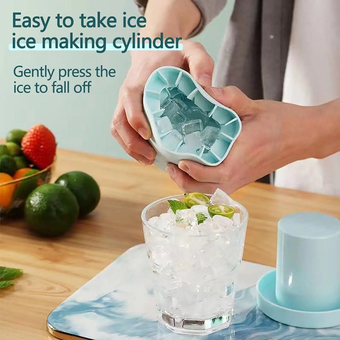 Silicone Ice Cube Mold Round DIY Freezer Bucket