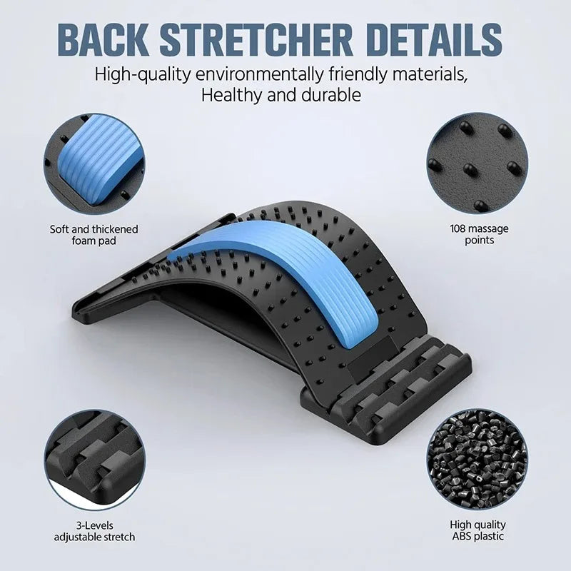 Lumbar Spine Corrector Waist Massager Back Care Stretch Cushion