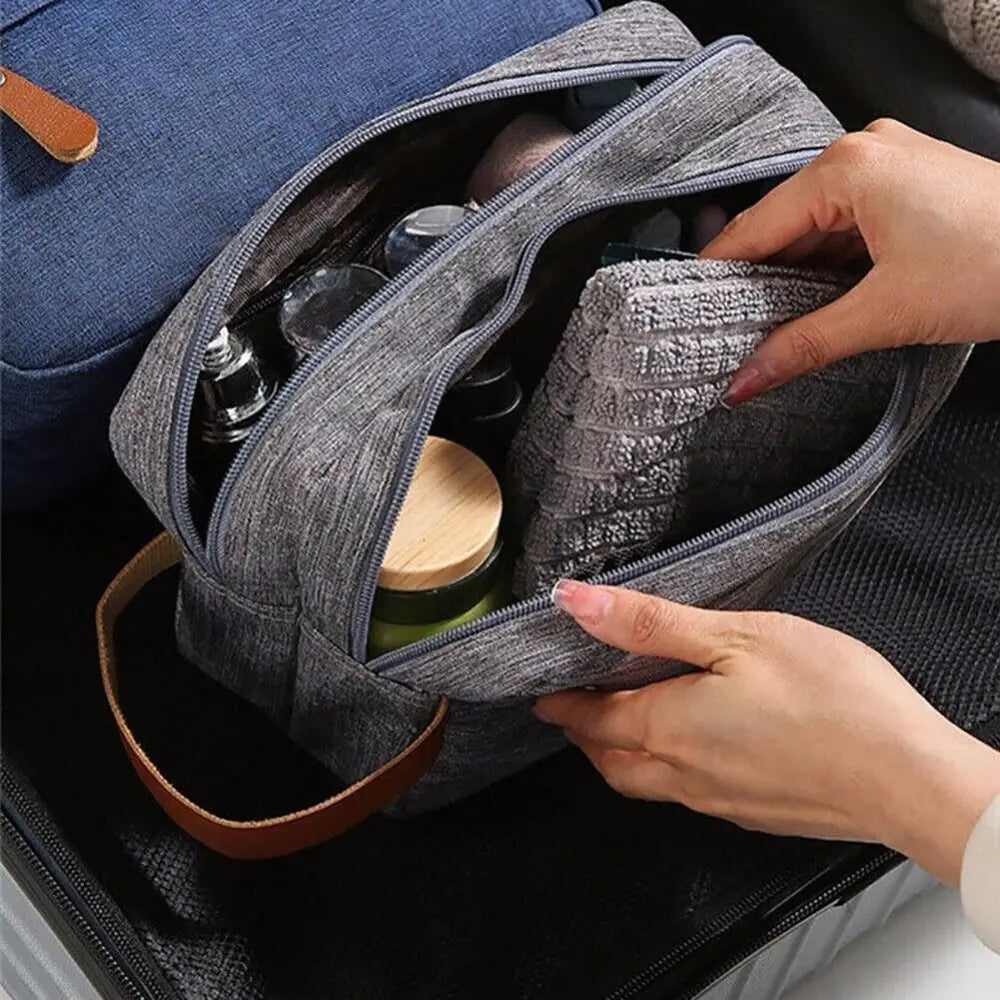 Travel Leather Cosmetic Organizer Bag for Women