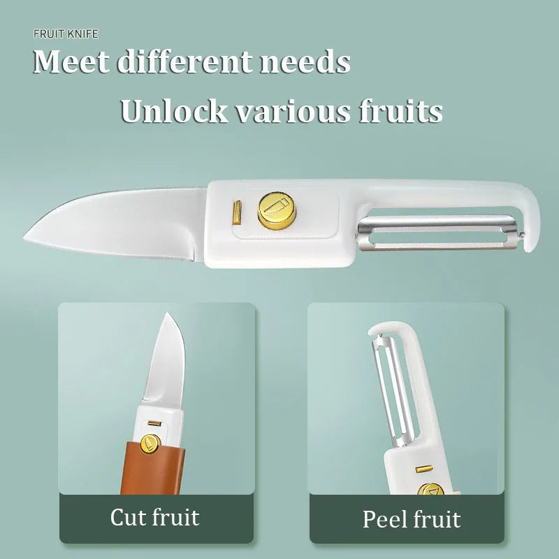 2-in-1 Stainless Steel Fruit Knife & Peeler