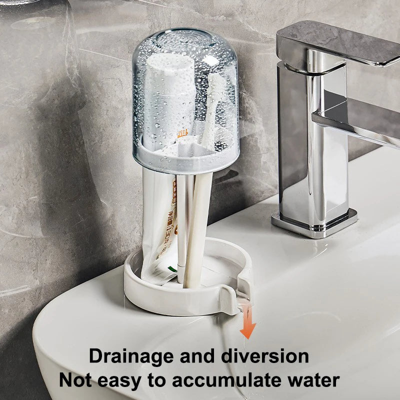 Portable Toothbrush Holder with Mouthwash Cup