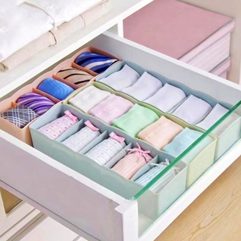 5-Grid Sock & Underwear Drawer Organizer – Plastic Storage Box